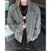 Men's Clothing Deconstructed Raw Edge Washed Denim Jacket For Men Spring And Autumn Short Motorcycle Style Stand Collar Handsome Jacket_mkmklike.com
