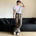 Men's Stretch Denim Jeans - Relaxed Fit Straight Leg Pants With Comfortable Elastic Waist, Classic Grey Wash For Casual Everyday Wear_mkmklike.com
