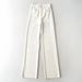 Women's Clothing Floor Length Raw Edge Denim Trousers High Waisted Loose Slim Straight Leg Wide Leg Jeans _mkmklike.com