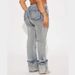 Women's High-Stretch Washed Denim Jeans With Zipper Detail - Stylish Straight Leg Pants For Casual & Office Wear (S-2XL, Sky Blue)_mkmklike.com