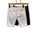 Men's Classic Denim Shorts Black And White Summer Stretch 5 Inch Mid-Thigh Streetwear Essential Sizes 28 to 36_mkmklike.com