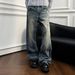 Unisex Retro Washed Whiskered Cleanfit Jeans Loose Straight Leg Casual Trendy Trousers mid Waist Zipper Fly Soft Fabric_mkmklike.com