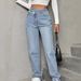 Women's Clothing Fashion Trend Slim Casual High Waist Loose Denim Trousers_mkmklike.com