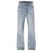 Men's Straight Leg Slightly Flared Jeans Cleanfit Bamboo Texture Premium Washed Distressed Retro Style High Street_mkmklike.com