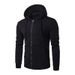 Men's Clothing New Spring and Autumn Style Zipper Hooded Sweatshirt Men's Cardigan Sweatshirt Long Sleeve Solid Color Sweatshirt_mkmklike.com