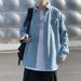 Northfold Men's Denim Casual Retro Trendy Brand Ins Long Sleeve Loose Shirt Workwear Japanese Style Spring Thin Jacket_mkmklike.com