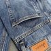 Men's Heavyweight Slub Denim Jeans – Vintage Washed Wide-Leg Flared Pants With Retro Stripes & Stacked Hem_mkmklike.com