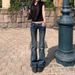 Wholesale And Dropshipping Fashionable Ouni Beautiful Slim-fit Ultra-low-waist American-style Flared Jeans For Women_mkmklike.com