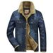 Loom Cross-Border New Winter Style Men's Denim Fashion Casual Plus Size Fleece-Lined Coat Cotton Jacket Wholesale_mkmklike.com