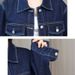 Chicco Petite Height-Enhancing Short Denim For Women, Spring And Autumn New Vintage Hong Kong Style Loose Jacket Top_mkmklike.com