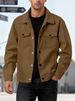 European And American Cross-Border Corduroy Single-Breasted Casual Sports Trend Pocket Jacket Men's Turn-Down_mkmklike.com