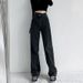Women's Clothing High-Waisted Straight Leg Jeans Slimming Crossover Design Floor-Length Wide Leg Trousers Loose Fit Summer Style Denim_mkmklike.com