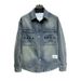 Men's Distressed Denim Jacket – Vintage Washed Hong Kong Style Overshirt (M-3XL, Light Blue)_mkmklike.com