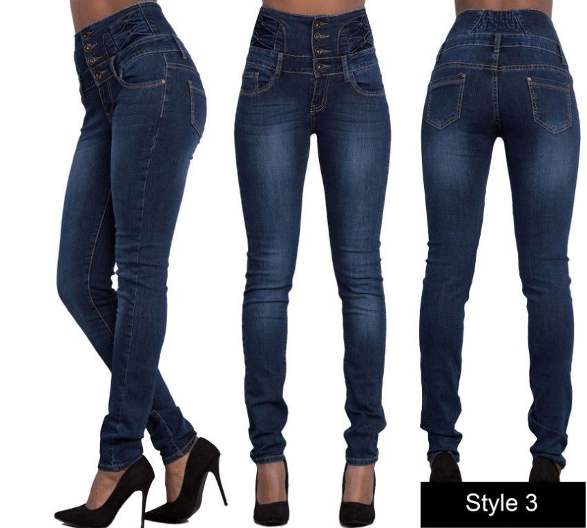 Women's jeans high-waist stretch slim jeans for women_mkmklike.com