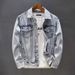 Men's Clothing Men's Slim Fit Denim Jacket Style Retro Workwear Embroidered Top Handsome Trendy Casual Spring Autumn_mkmklike.com