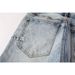 Unisex Cleanfit Stacked Flared Jeans, Light Blue Horizontal Fade And Whisker, Breathable Summer_mkmklike.com