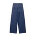 Women's Clothing Retro Slim Drape Straight Leg Floor Length Pants Trendy_mkmklike.com