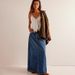 K Women's Loose Straight Casual Denim Midi Skirt. No Accessories_mkmklike.com