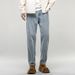 American Retro Spring Jeans, Men's Straight Harlan Small Feet Trendy Brand Washed Double Craft Middle Waist Youth Elastic_mkmklike.com