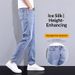 BOY 2025 Men's Light Color Jeans Summer Thin Casual Long Stretch Mid-Waist Straight Business Slim Fit Tapered Pants_mkmklike.com
