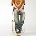 LKTM Men's Wear # American Ripped Jeans Men's Trendy Brand Washed Loose Straight Leg Split Bottom Logging Pants 2D8_mkmklike.com