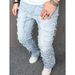 Stretchable Layered Patchwork Straight Leg Jeans For Women – Comfortable Cotton Denim Pants With Floral Print (S-XXL, Multiple Colors)_mkmklike.com
