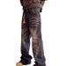 Men's Clothing Loose Fitting Trendy Jeans For Men High Street Fashion Brand Rebellious Cool Japanese Harajuku Style_mkmklike.com