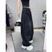 Women's plus Size Straight Leg Jeans American Style Curved Blade Loose Fit Slimming Wide Leg Pants for Pear Shaped Figure_mkmklike.com
