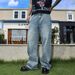 Men's American Streetwear Loose Straight-Leg Jeans Embellished Denim Pants with Beaded Details_mkmklike.com