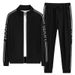 Men's Clothing sports suit men's spring and autumn sweatshirt outdoor running leisure two piece suit loose trend plus size jacket_mkmklike.com