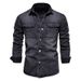 Loom 2024 Spring Autumn New Men's Jacket Trendy European And American Style Casual Wholesale Washed Denim Top_mkmklike.com