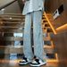 Streetwear Lightning Wash Jeans – Vintage High-Street Relaxed Fit With Artistic Crackle Fading & Unisex Styling_mkmklike.com