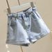 Women's Clothing Women's High Waisted Denim Shorts Loose Fit Slimming Wide Leg A Line Hot Pants Tulip Shaped Hem Summer Trendy Style_mkmklike.com