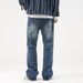 Men's Clothing Nostalgic Micro Flared Jeans Men's Autumn And Winter Retro Drape Washed Pants Loose Casual High Street Straight_mkmklike.com