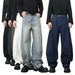 Men's Clothing Vintage Washed Denim Jeans For Men - Relaxed Straight Leg, Wide Fit, Classic American Style (Multiple Colors & Sizes)_mkmklike.com
