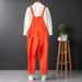 Pure Japanese Retro Casual Jumpsuit Nine-point Trendy Korean Version Youth Couple Overalls Men's Workwear Suspender Pants_mkmklike.com
