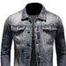 Loom European And American Retro 2023 Plus Size Denim Jacket Men's Slim Fit Fashion Casual Personality Spring Autumn_mkmklike.com