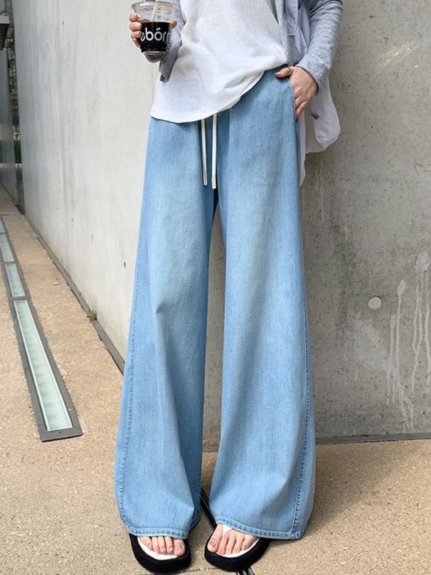 K New Jeans, Children's Casual Micro Flared Pants, Loose And Versatile, Casual Floor Length_mkmklike.com