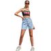 Women's Clothing Casual Denim Shorts Simple High Waist Loose Shorts_mkmklike.com