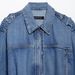 Women's Belted Denim Jacket – Stylish Long Sleeve Coat For Casual & Office Wear (XS/S/M/L, Blue)_mkmklike.com