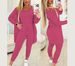 Women's fashion solid color vest + elastic waist trousers set (3-piece set)_mkmklike.com