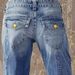 Women's Relaxed Fit Straight Leg Jeans With Vintage Wash, Medium Blue Stretchy Comfort Denim Trousers For Everyday Wear_mkmklike.com