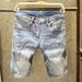 Men's Clothing New Style Personalized Scraped Denim Shorts Men's Trendy Brand Slim Fit Shorts Summer Light Color Paint Dot Straight Pants_mkmklike.com