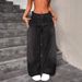 Women's Clothing Retro Wide Leg Jeans Loose Straight Leg Trousers Unique Street Style Washed Effect Floor Length Spring/Autumn Fashion_mkmklike.com