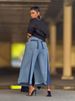 Streetwear Drawstring Wide-Leg Jeans – Contrast Stitching & Elastic Waist_mkmklike.com