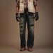 Men's High Street Style Casual Denim Jeans Distressed Graffiti Print Loose Fitting Straight Leg Ripped_mkmklike.com