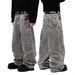 Men's Clothing Men's Y2K Retro Harajuku Hip Hop Embroidered Jeans High Street Style Loose Versatile Floor Length Trousers Trendy Fashion_mkmklike.com