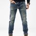 Men's Slim Fit Jeans - Vintage Washed Denim Pants With Stretch Comfort, Classic Straight Leg For Casual & Streetwear (Multiple Colors & Sizes)_mkmklike.com