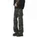 Camouflage Jeans Men's And Women's Autumn Heavy Tide Brand Loose And Old Deconstruction Straight Tooling Trousers_mkmklike.com