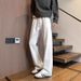 Nordmann American Style White Flared Scimitar Jeans For Men High Street Trendy Brand Vibe Slim Fit Straight Long Pants_mkmklike.com